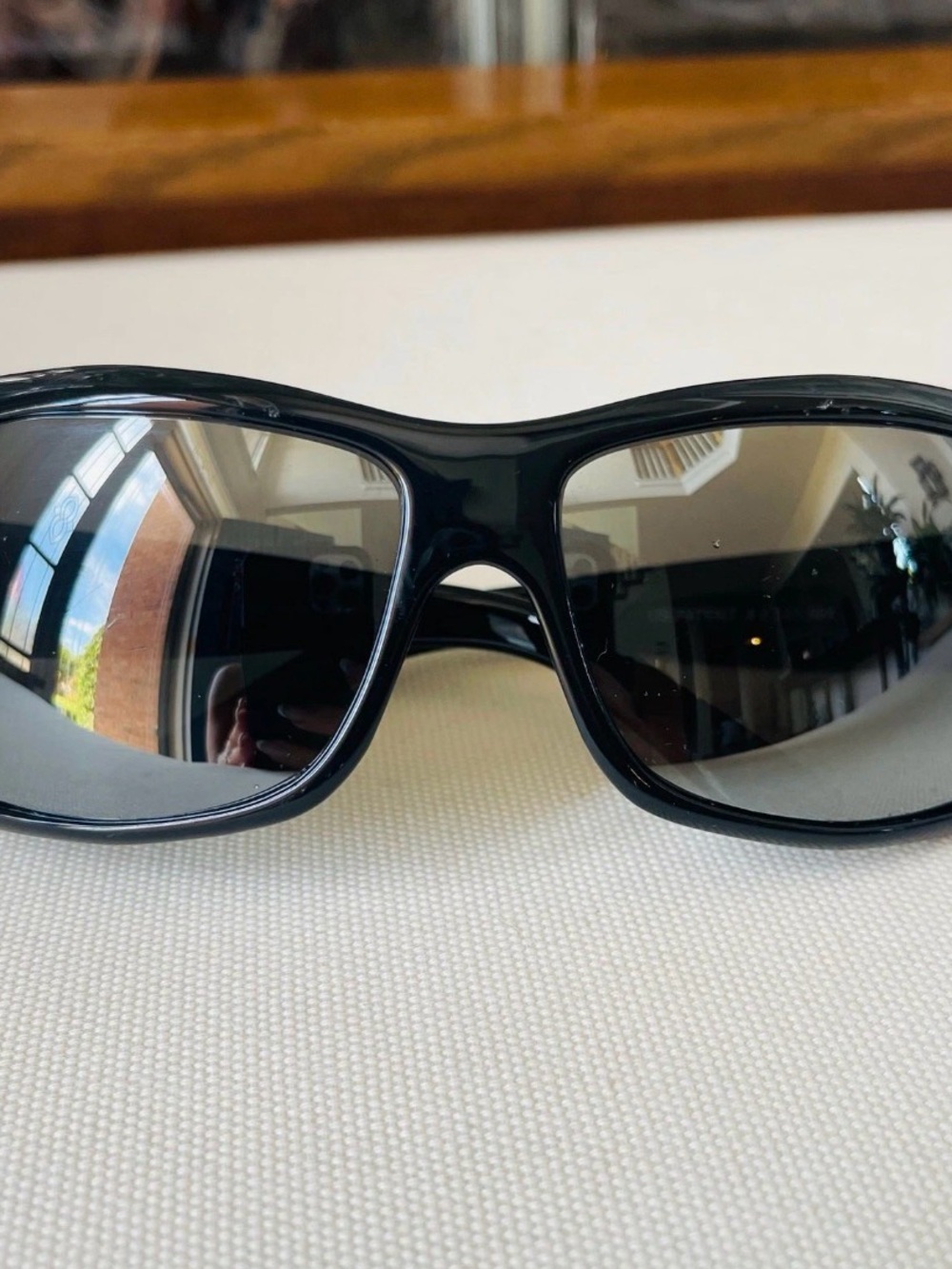 Maui Jim Black Polarized Wrap Sunglasses